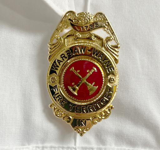 [WARSFD-S187-C175RE-SC-GE] Warsaw-Wayne Fire Battalion Chief Shirt Badge