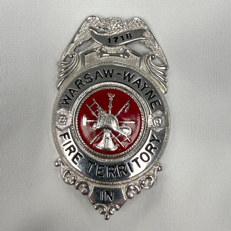 [WARSFD-S187-C193RE-SC-RE] Warsaw-Wayne Fire Firefighter Shirt Badge