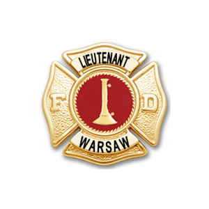 [WARSFD-F143-C181RE-GE] Warsaw-Wayne Fire Lieutenant Hat Badge